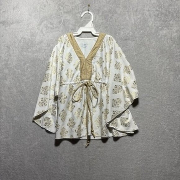 Cabana Llife Girl's Toddler 2T White Gold Swimsuit Cover-Up Set UPF Protection - Picture 14 of 15